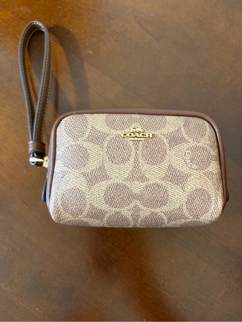 Coach Pouch Wristlet in Signature Canvas